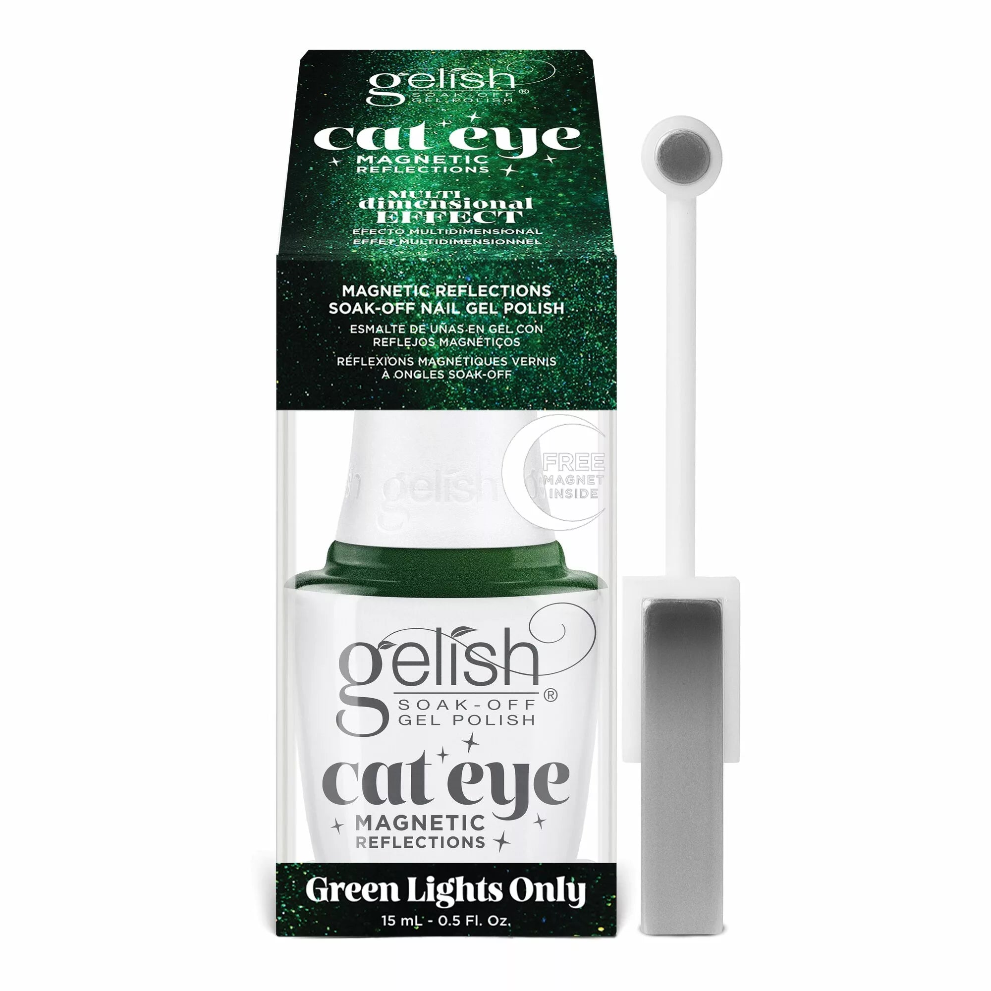Gelish Magnetic Reflections Green Lights Only, 0.5 oz