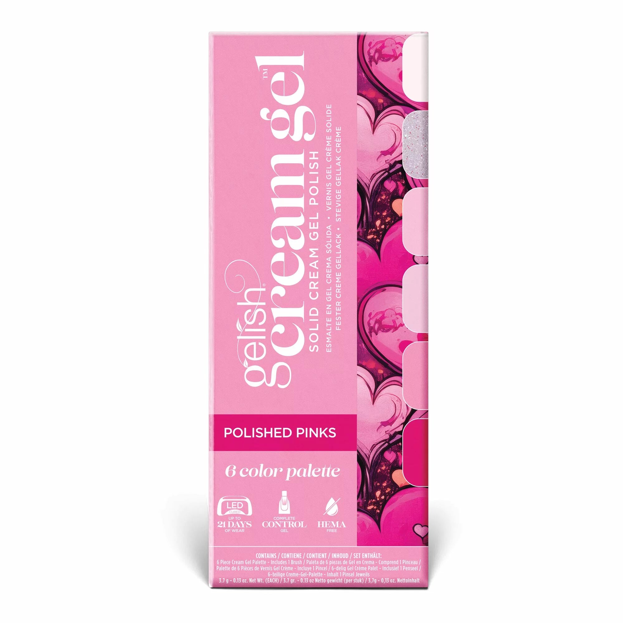 Gelish Cream Gel Polished Pinks, 6PC