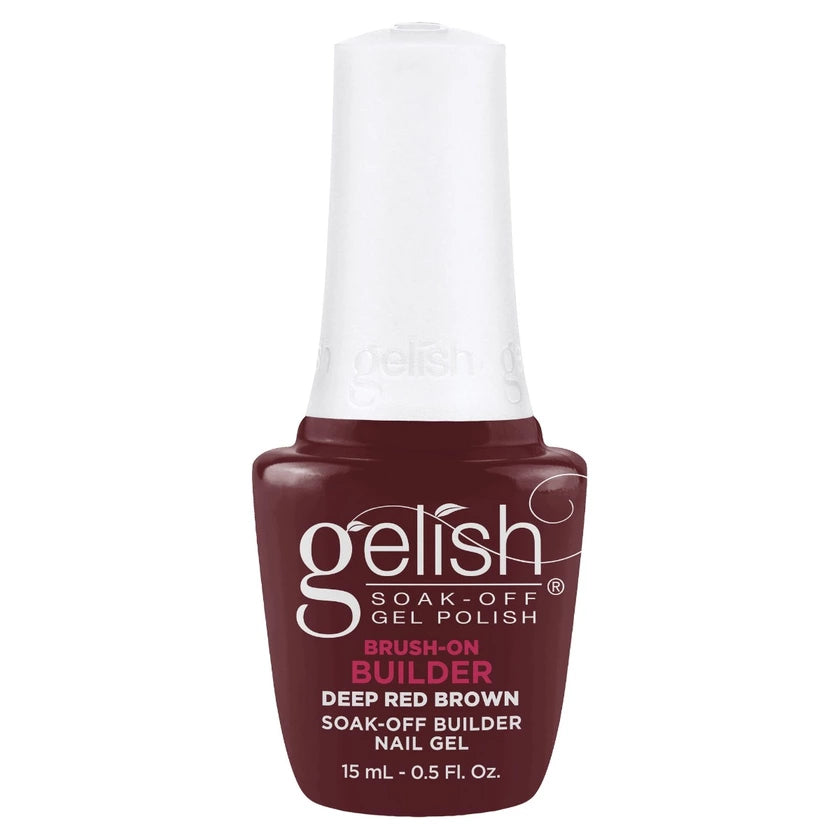 Gelish Brush-On Builder Deep Red Brown, 0.5 oz