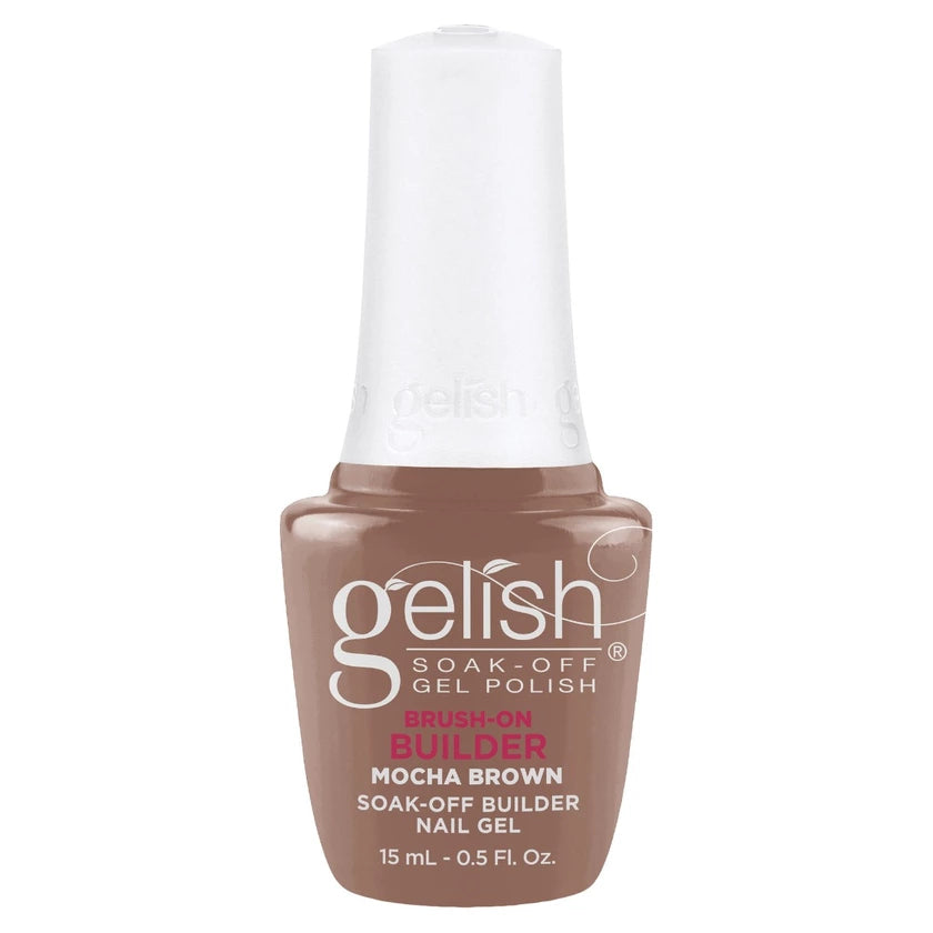 Gelish Brush-On Builder Mocha Brown, 0.5 oz