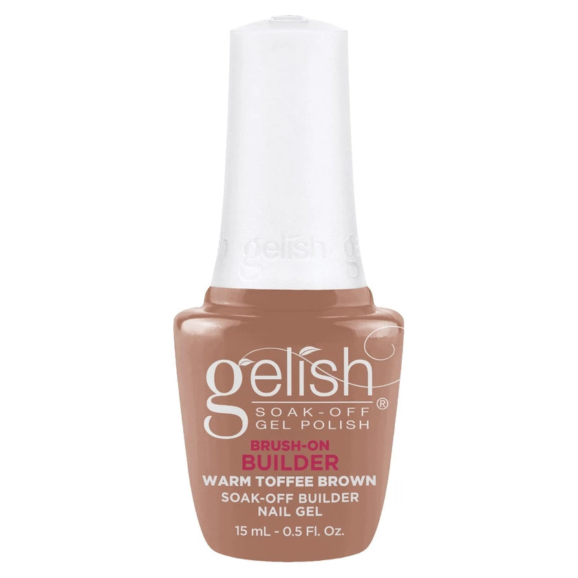 Gelish Brush-On Builder Warm Toffee Brown, 0.5 oz