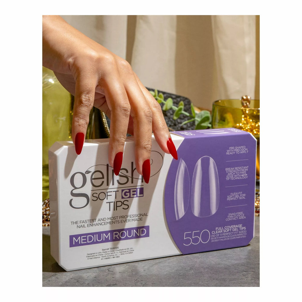 Gelish Soft Gel™ Tips - Medium Round 550CT