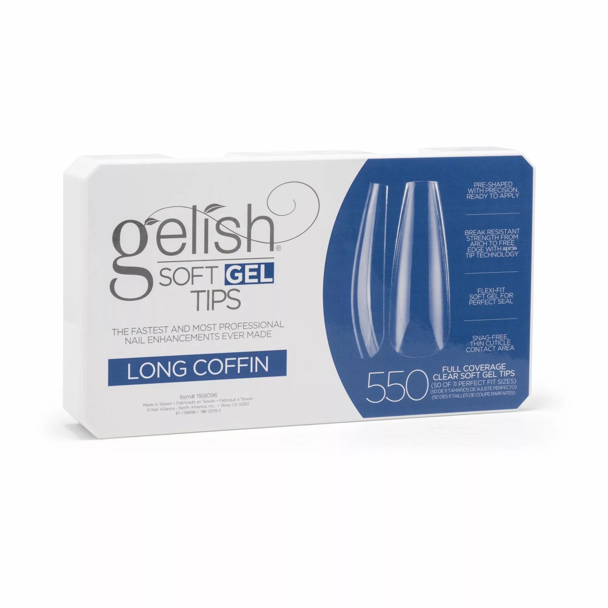 Gelish Soft Gel™ Tips - Medium Coffin 550CT