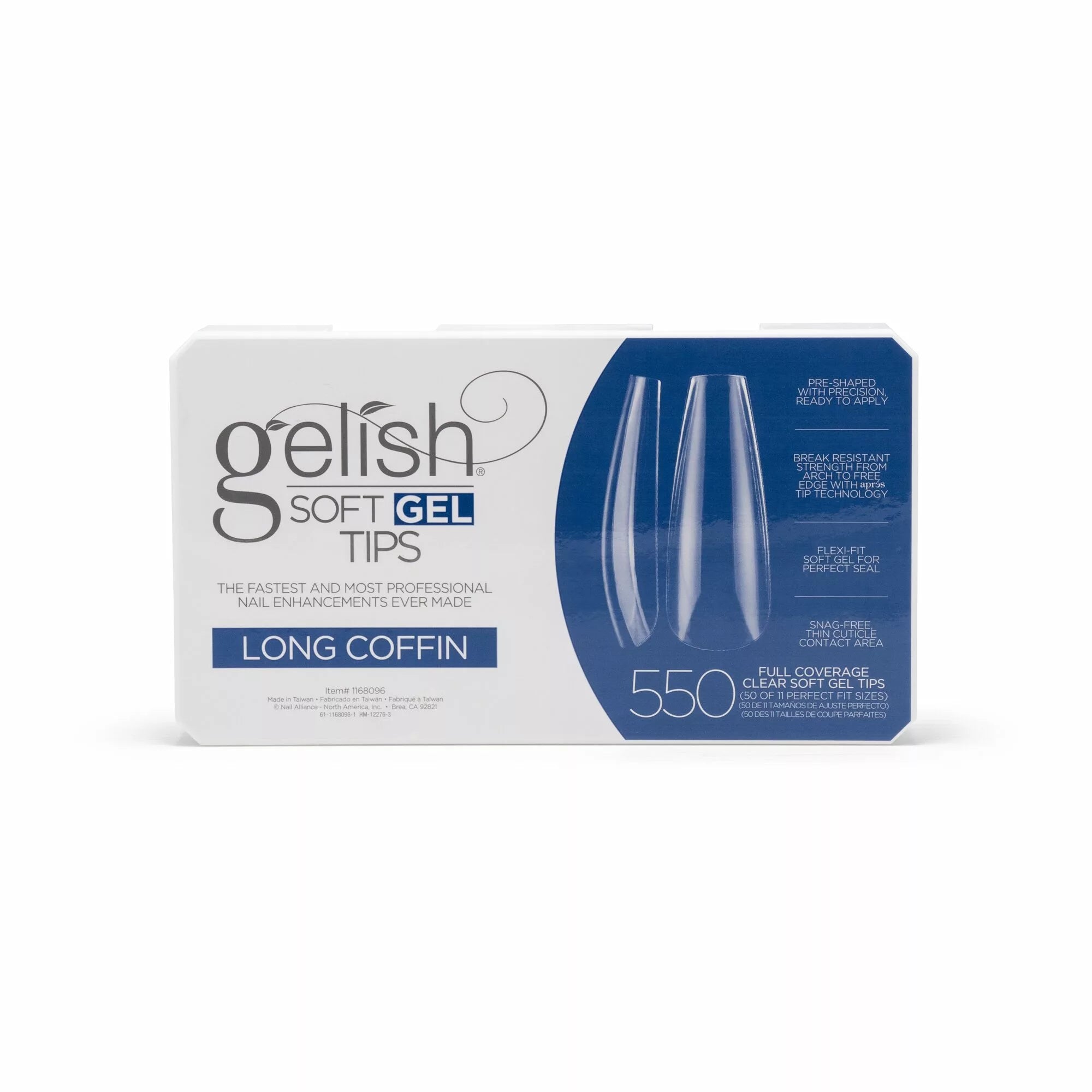 Gelish Soft Gel™ Tips - Medium Coffin 550CT