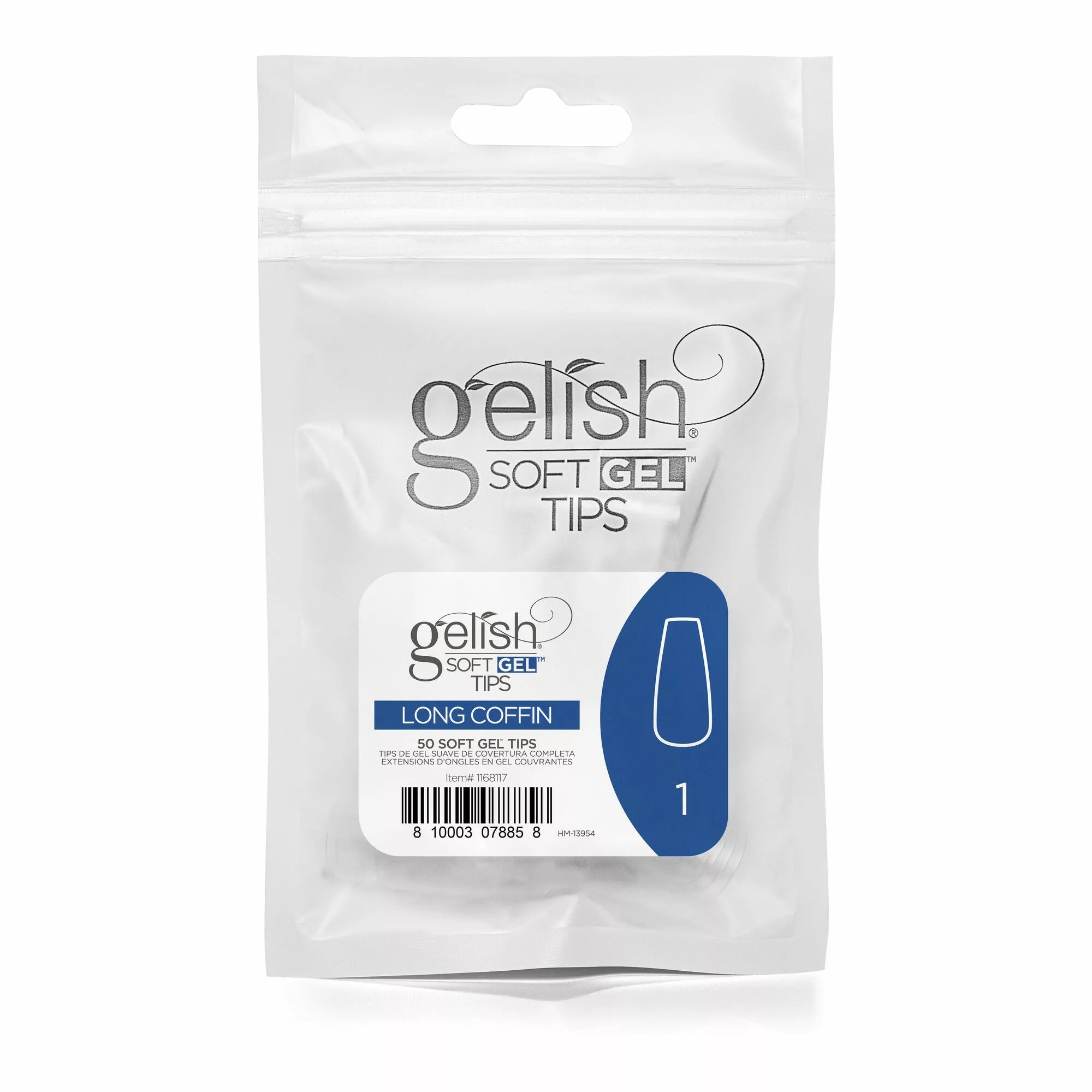 Gelish Soft Gel™ Long Coffin Refill, Size 1 (50CT)