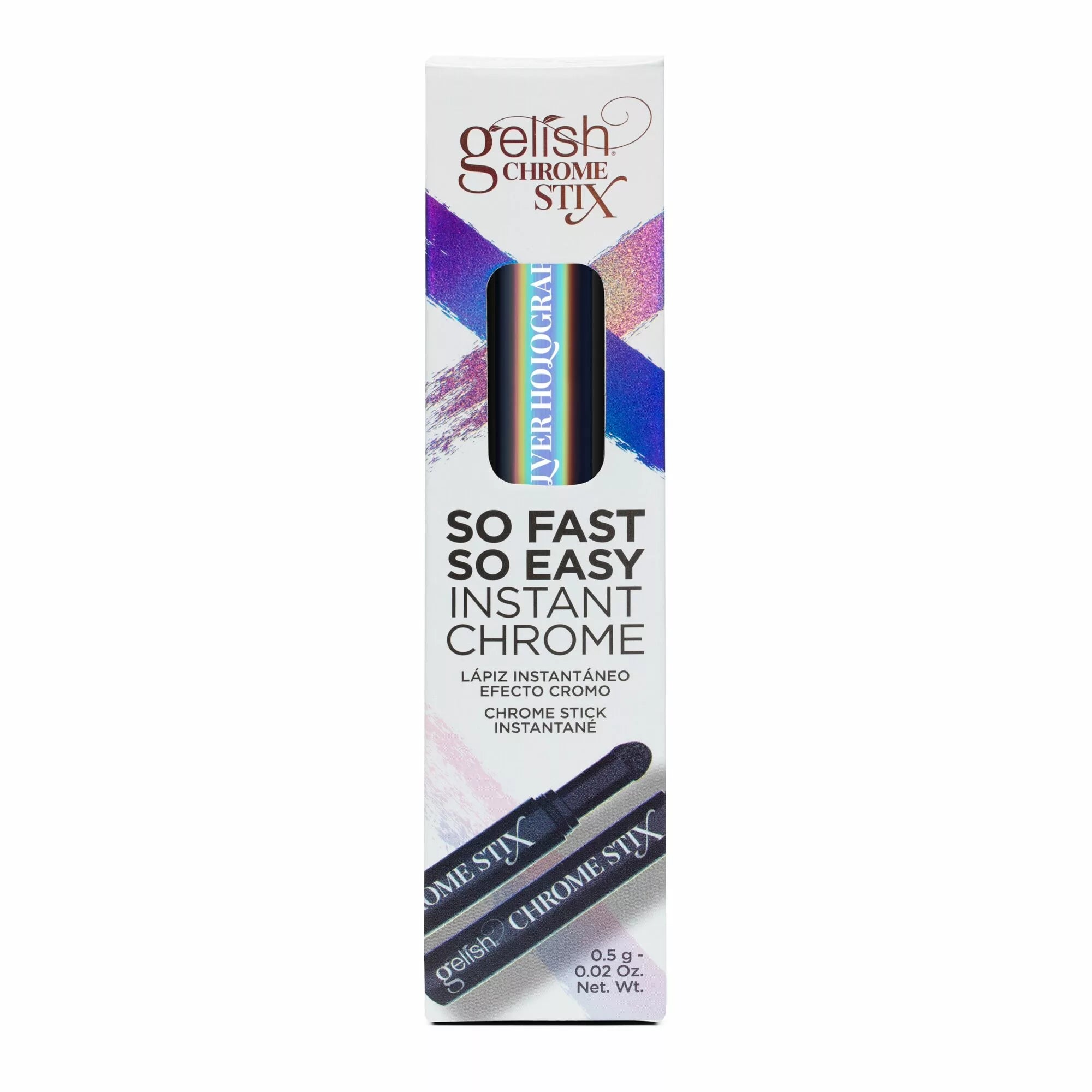 Gelish Chrome Stix, Silver Holographic