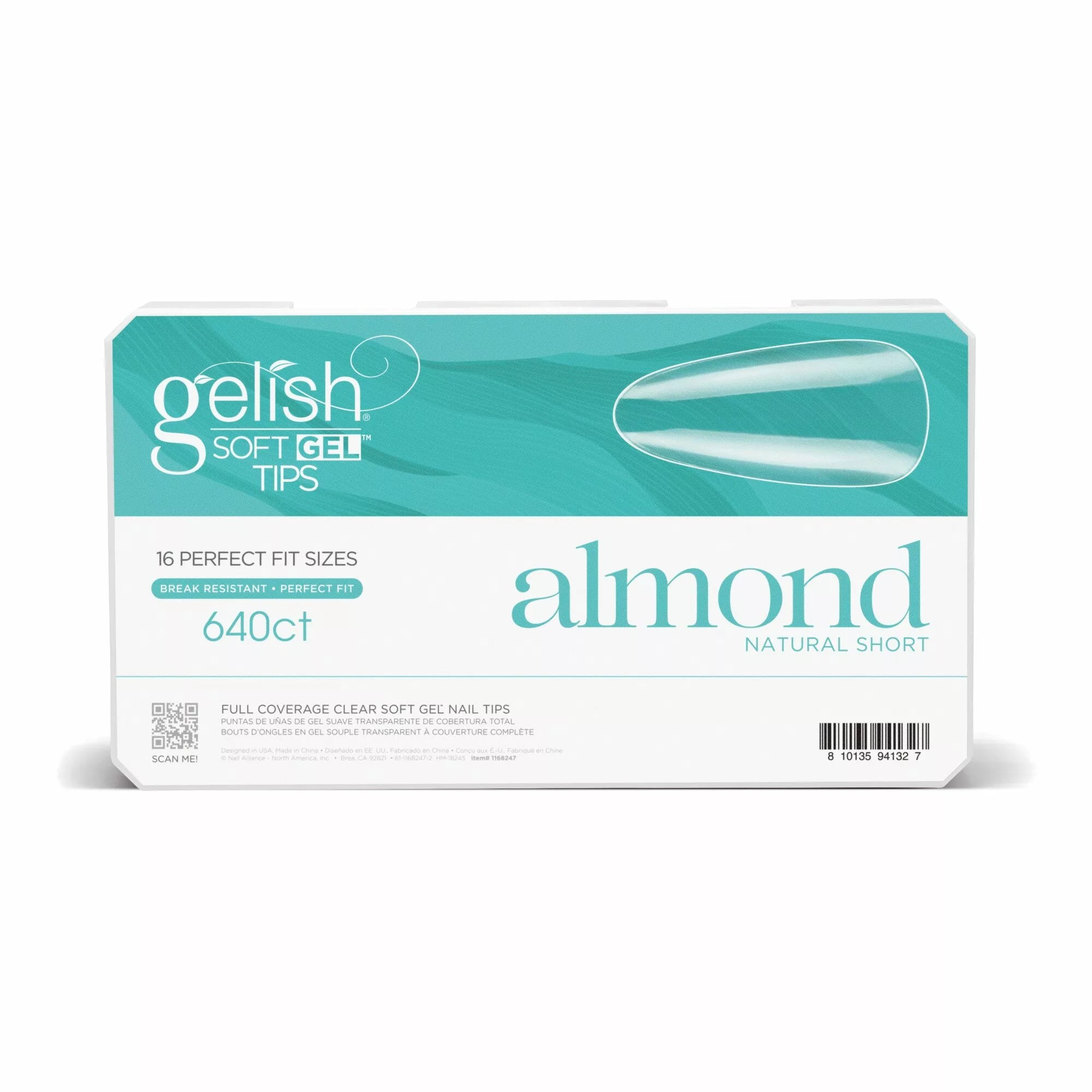 Gelish Soft Gel™ Tips - Short Almond 640CT