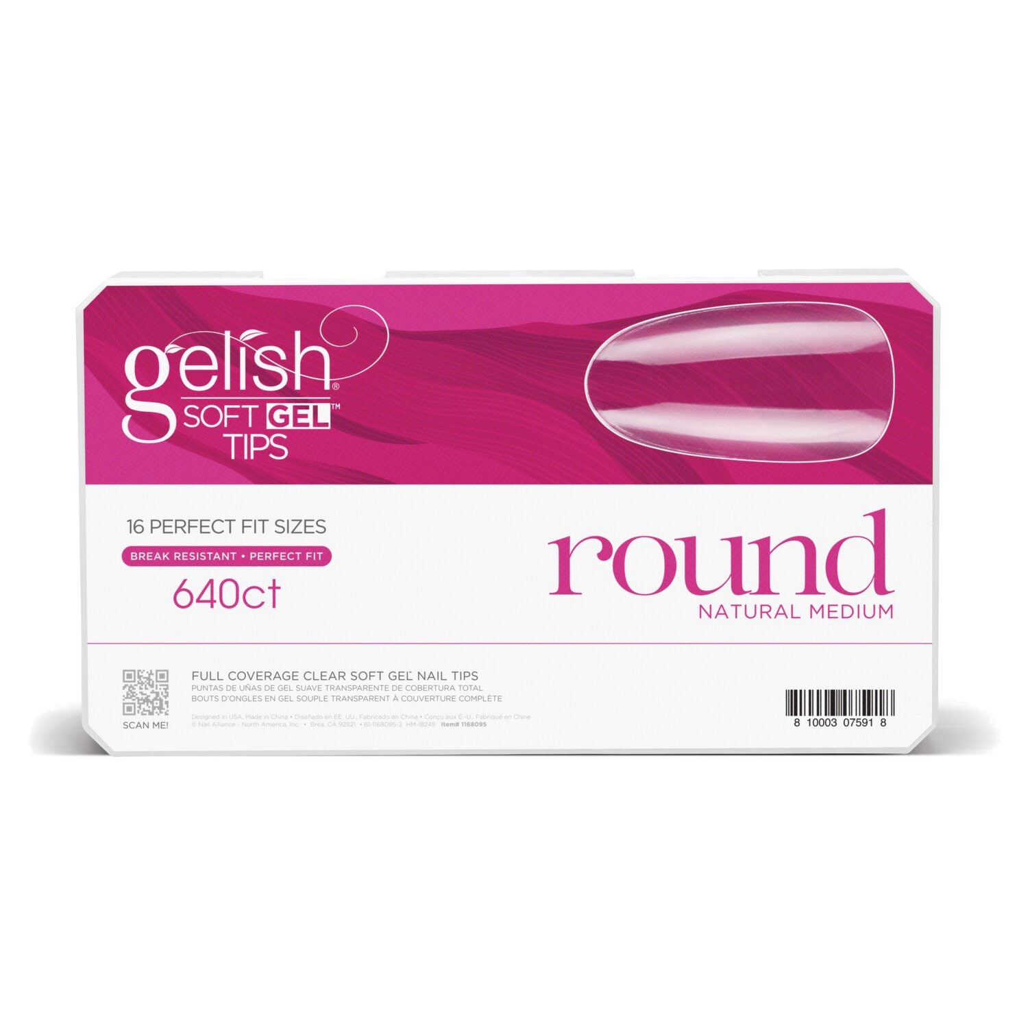 Gelish Soft Gel™ Tips - Medium Round 640CT