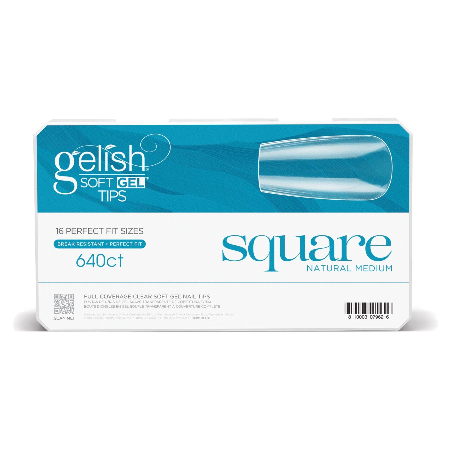 Gelish Soft Gel™ Tips - Medium Square 640CT