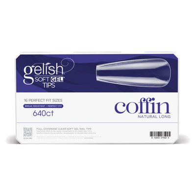Gelish Soft Gel™ Tips - Long Coffin 640CT