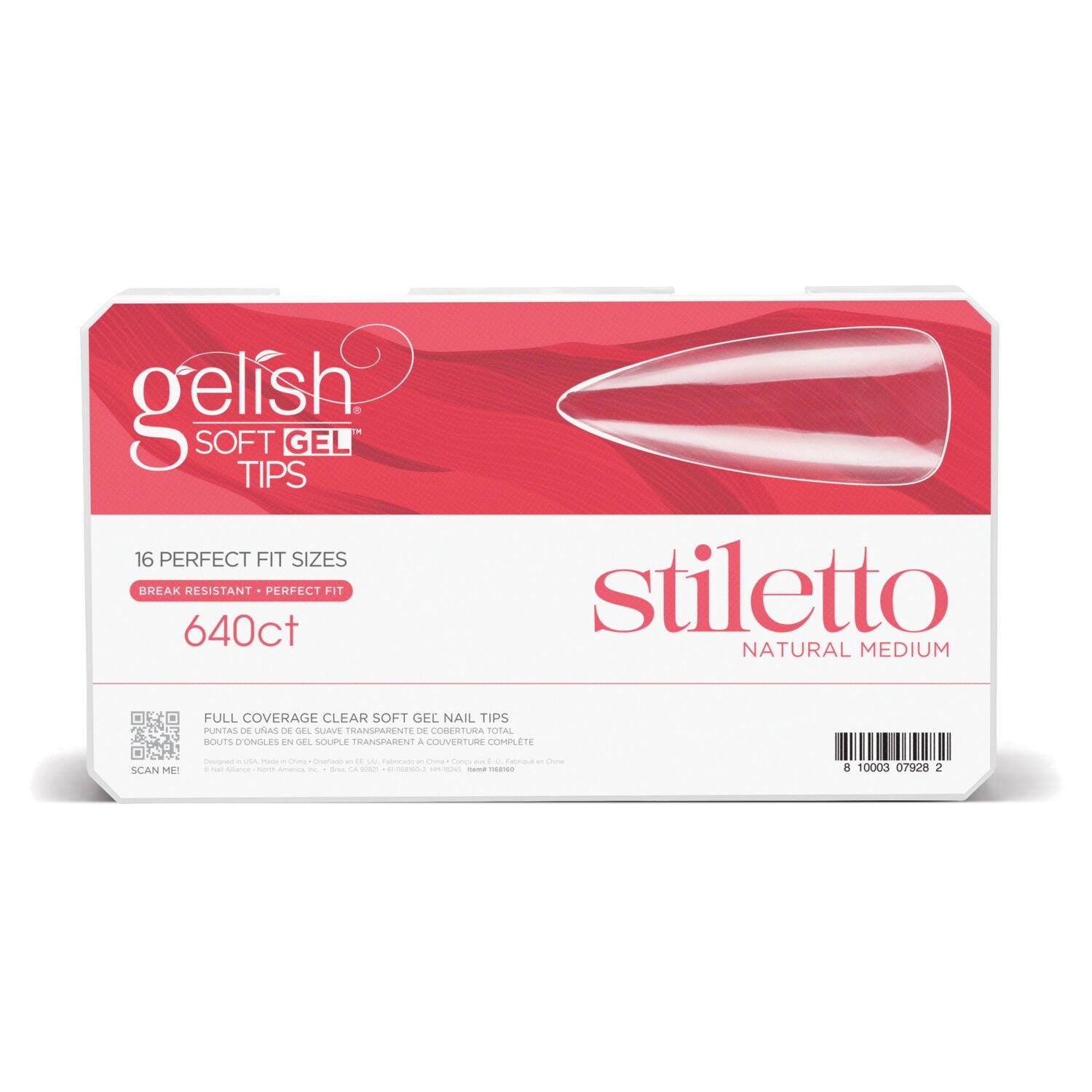 Gelish Soft Gel™ Tips - Medium Stiletto 640CT