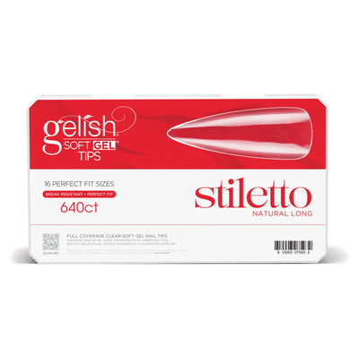 Gelish Soft Gel™ Tips - Long Stiletto 640CT