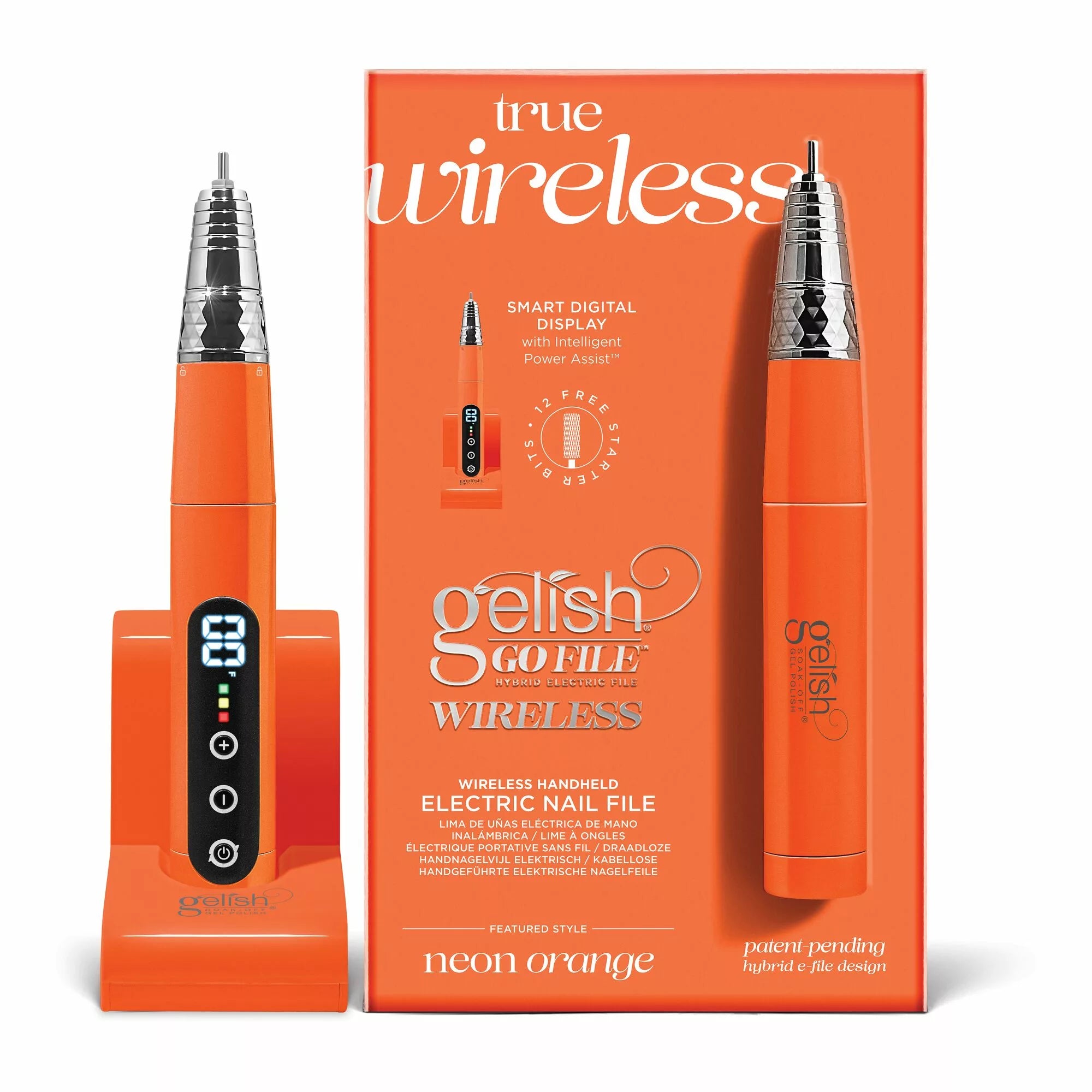 Gelish Go File Wireless Neon Orange