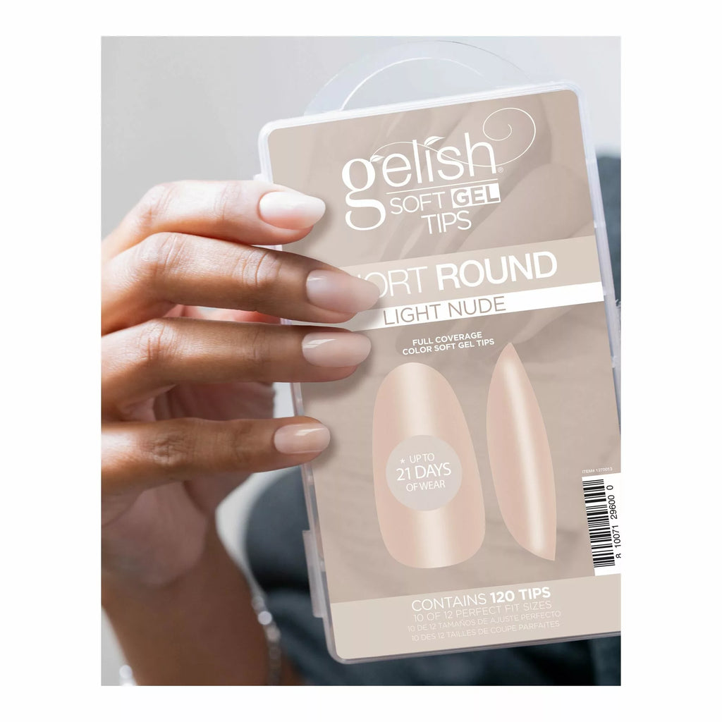 Gelish Soft Gel™ Tips - Light Nude Short Round 120CT