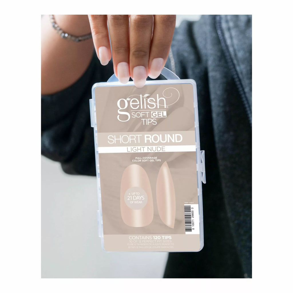 Gelish Soft Gel™ Tips - Light Nude Short Round 120CT