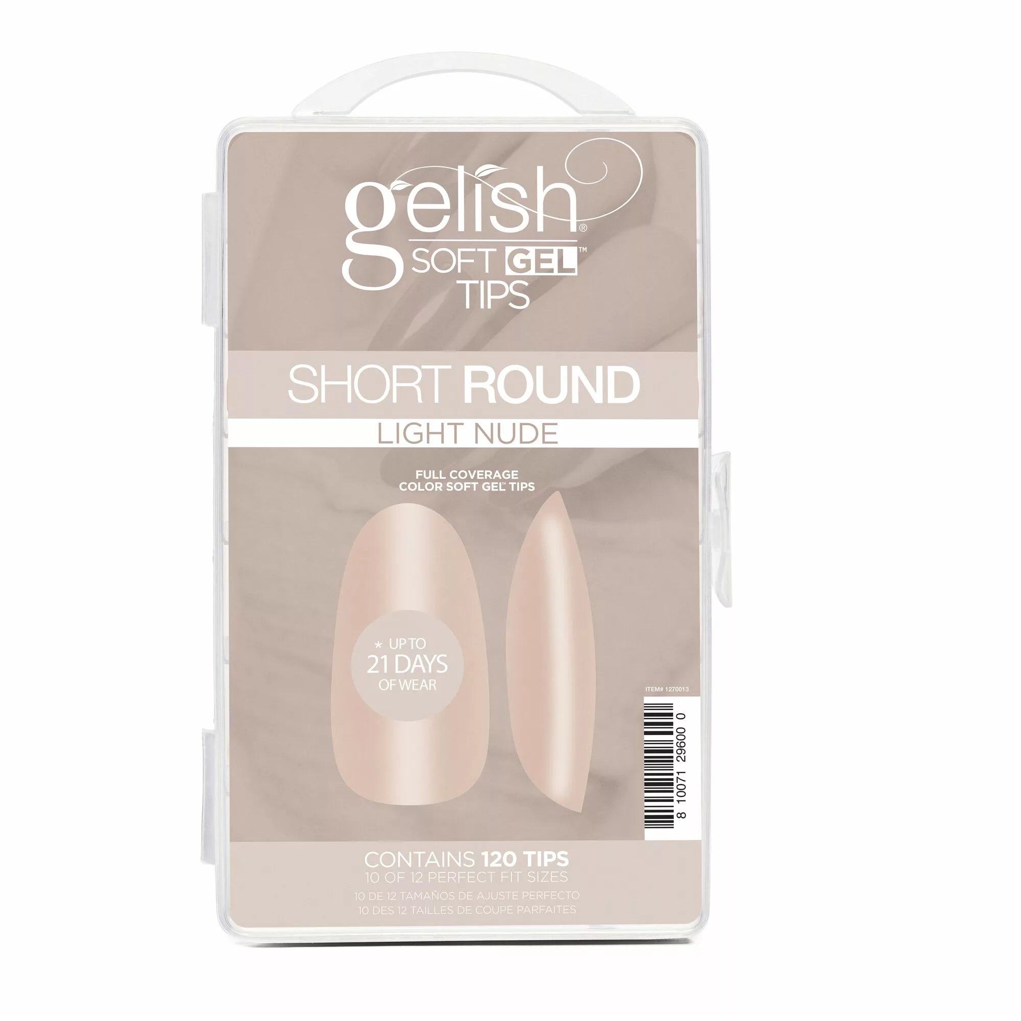 Gelish Soft Gel™ Tips - Light Nude Short Round 120CT