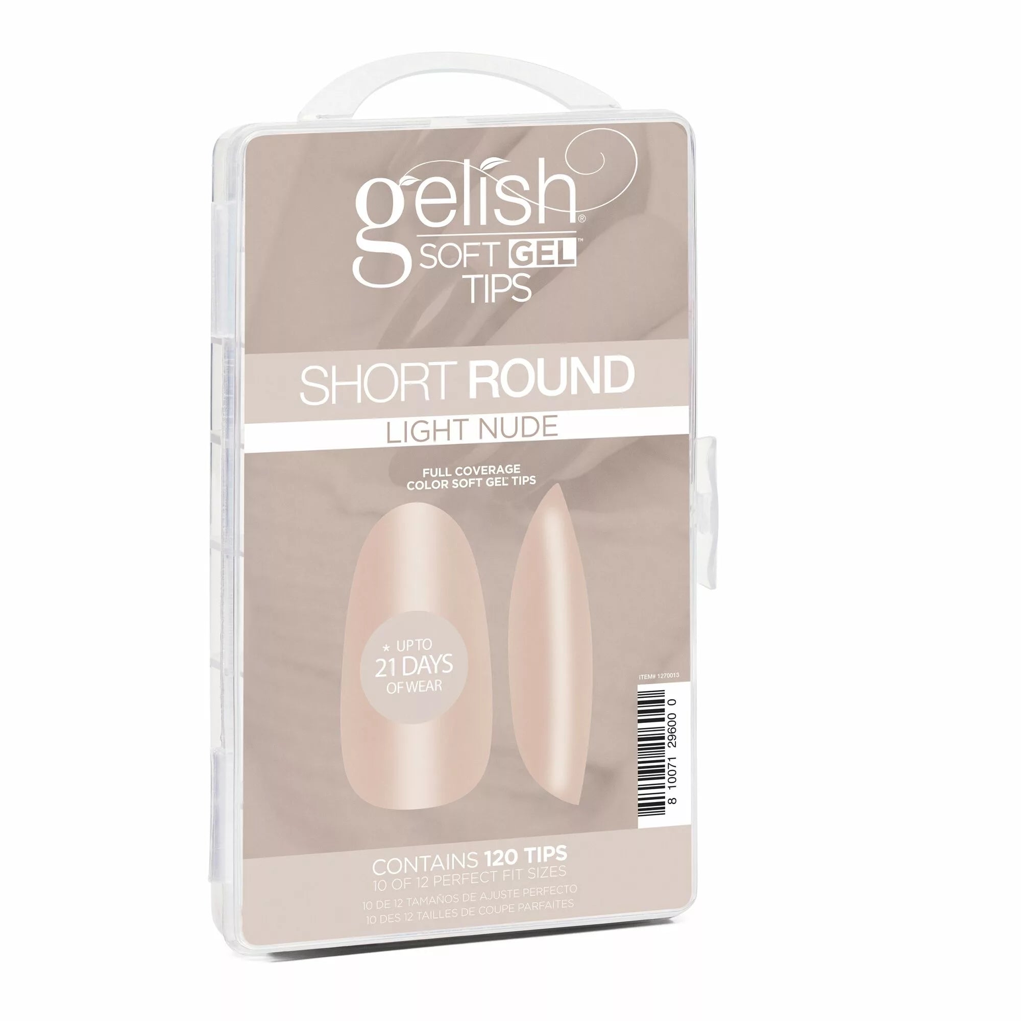 Gelish Soft Gel™ Tips - Light Nude Short Round 120CT