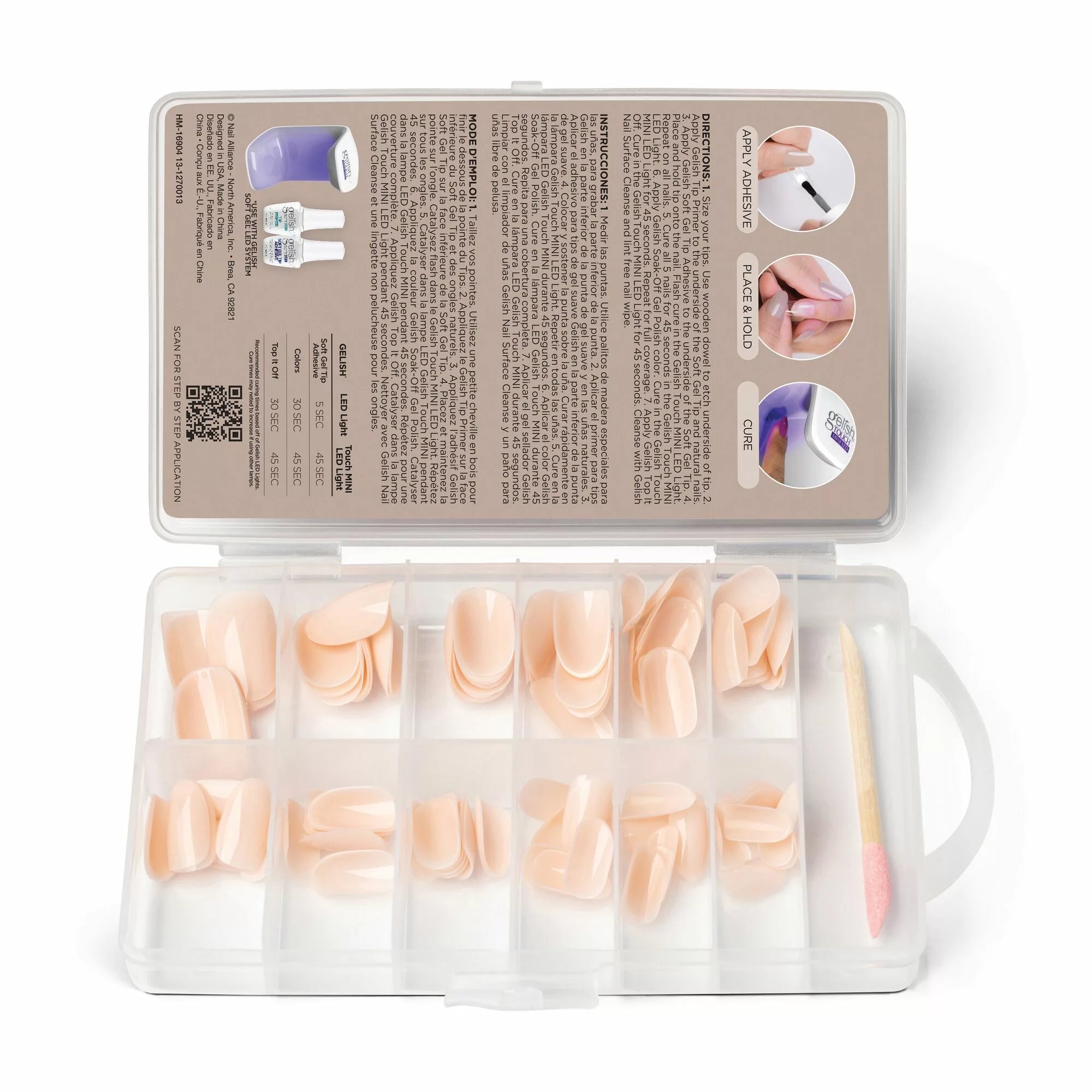 Gelish Soft Gel™ Tips - Light Nude Short Round 120CT