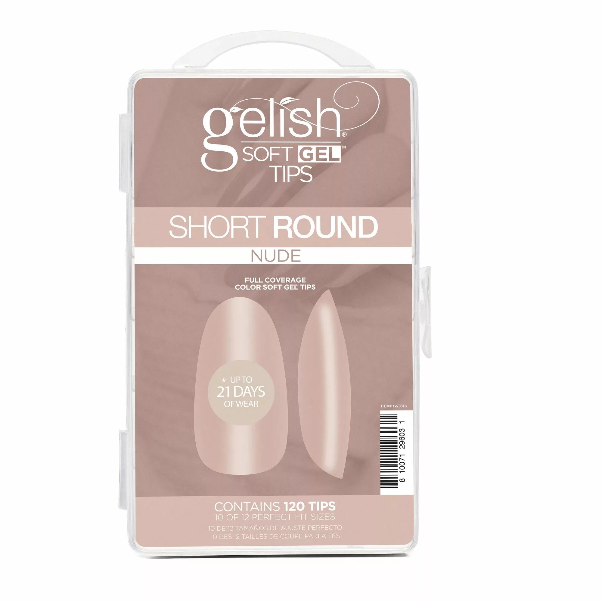 Gelish Soft Gel™ Tips - Nude Short Round 120CT
