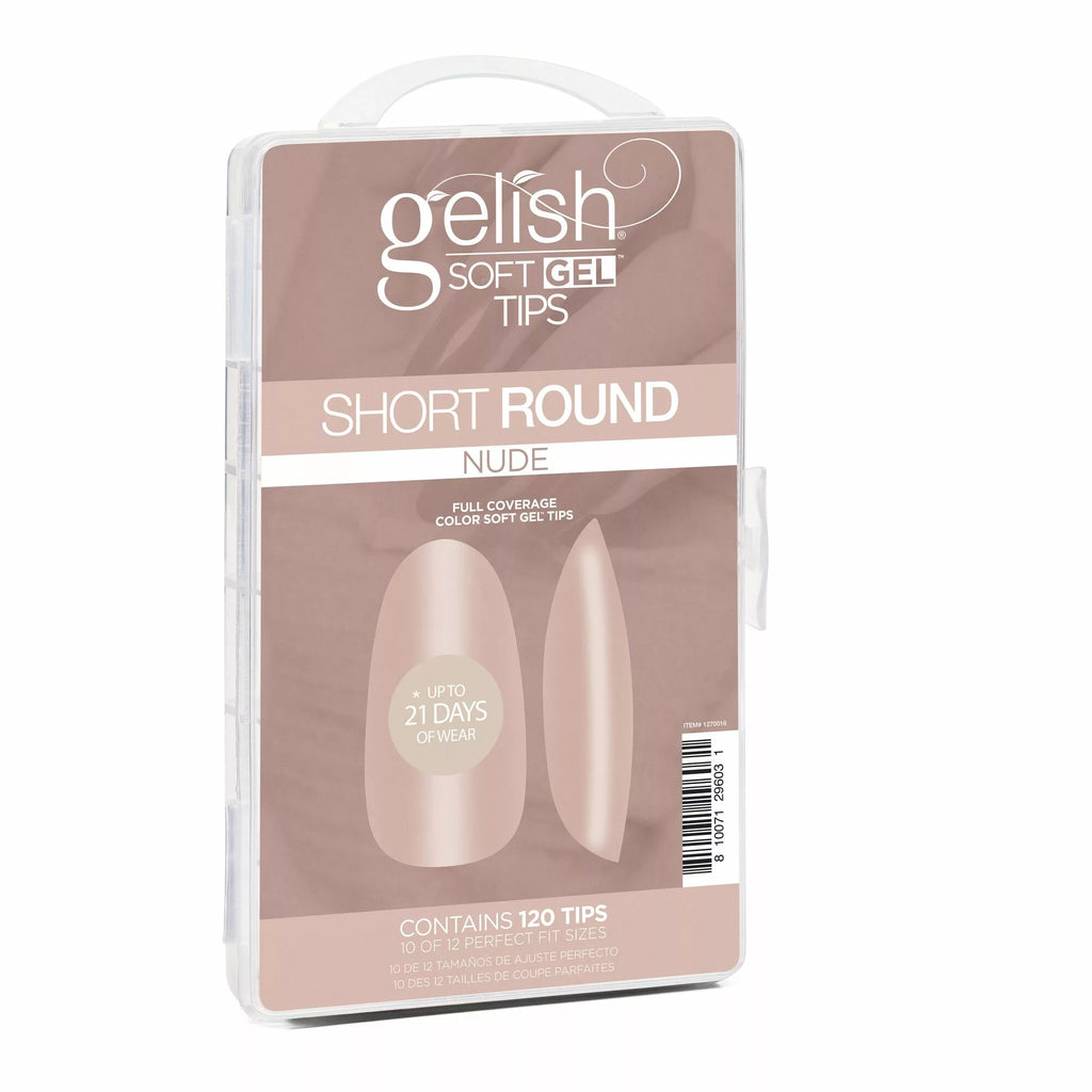 Gelish Soft Gel™ Tips - Nude Short Round 120CT