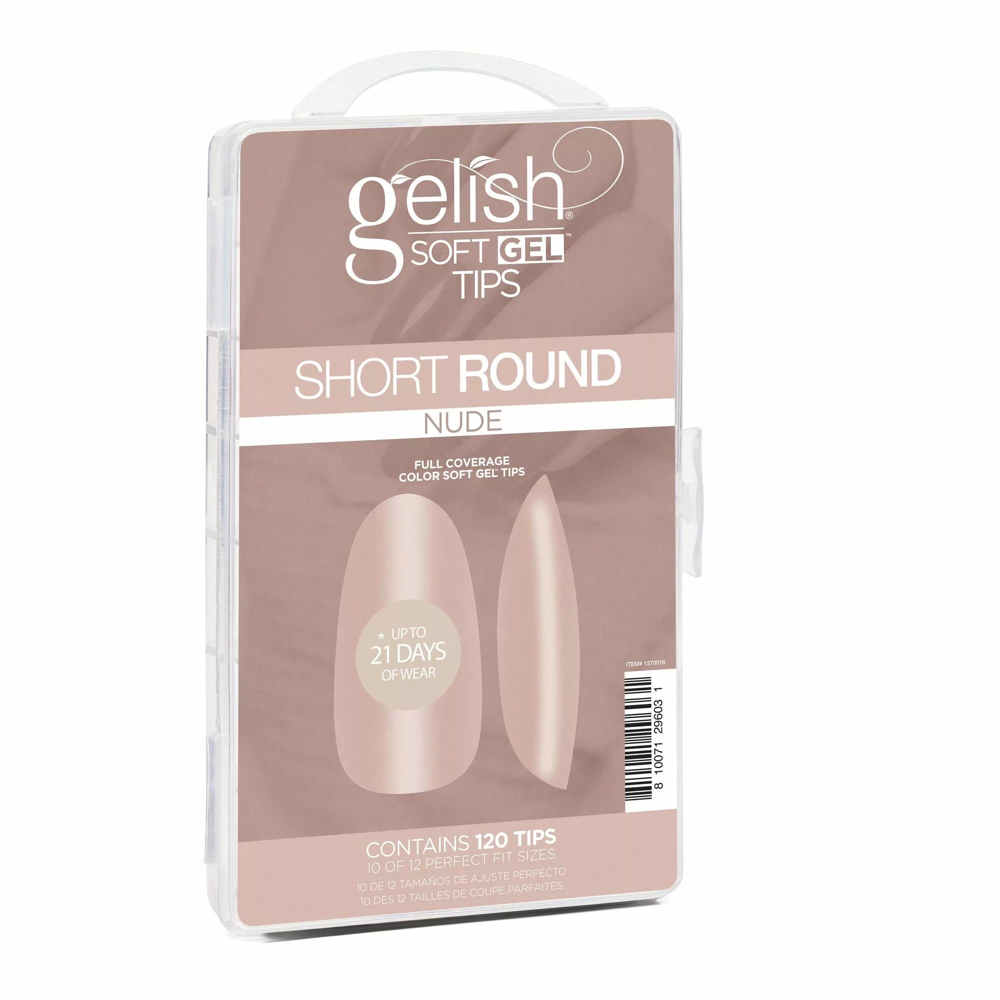 Gelish Soft Gel™ Tips - Nude Short Round 120CT