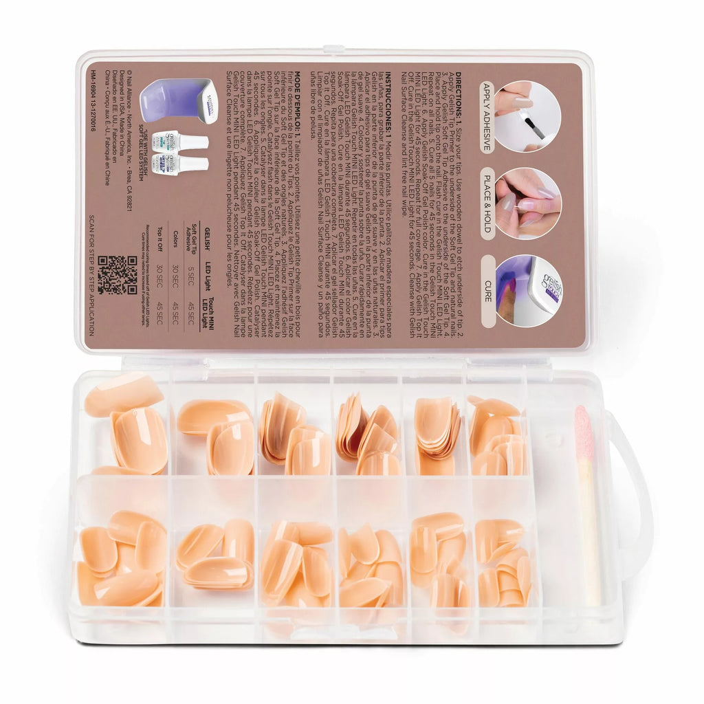 Gelish Soft Gel™ Tips - Nude Short Round 120CT