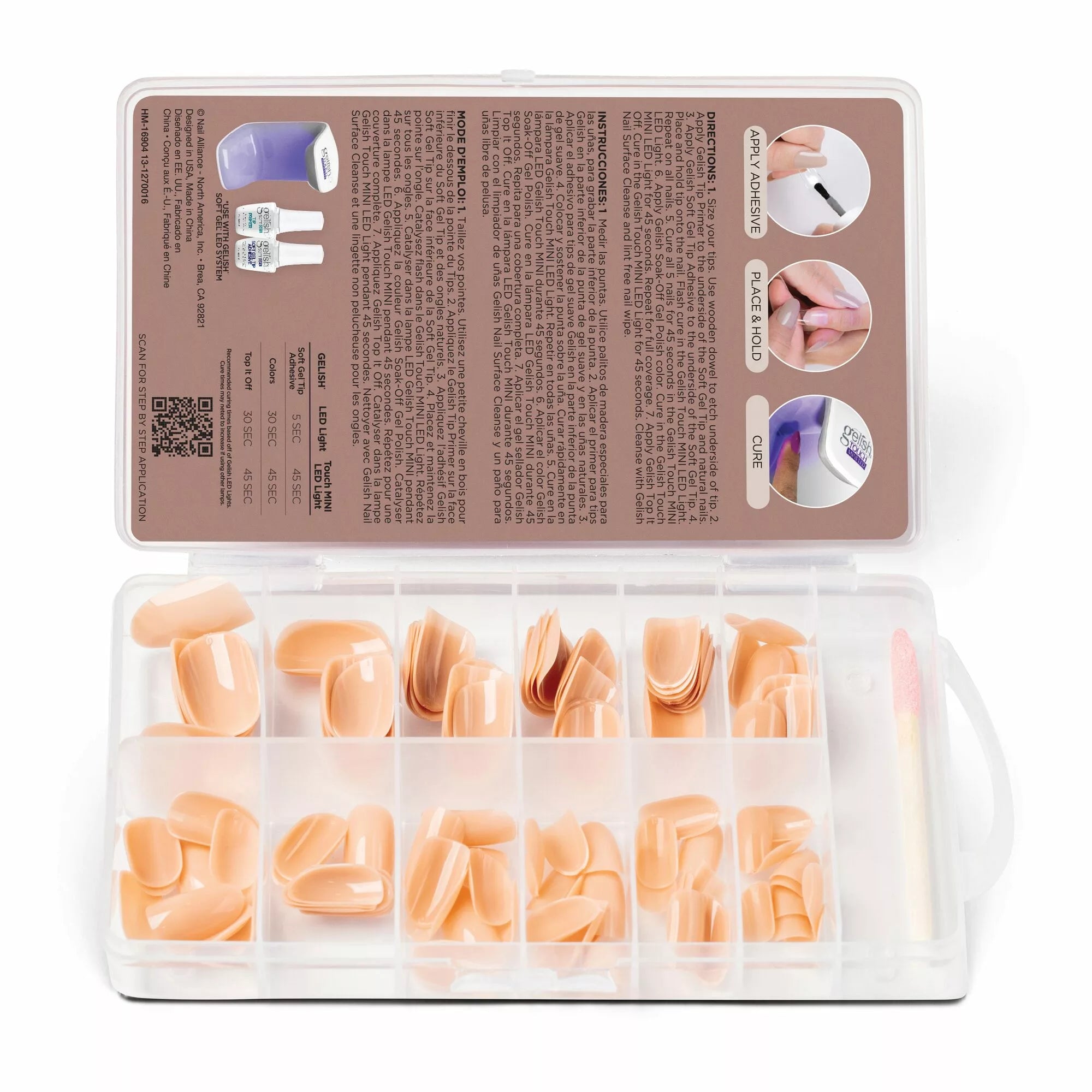 Gelish Soft Gel™ Tips - Nude Short Round 120CT
