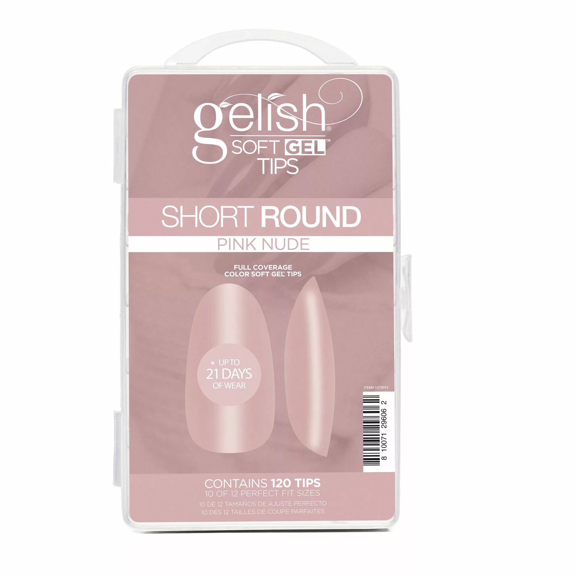 Gelish Soft Gel™ Tips - Pink Nude Short Round 120CT