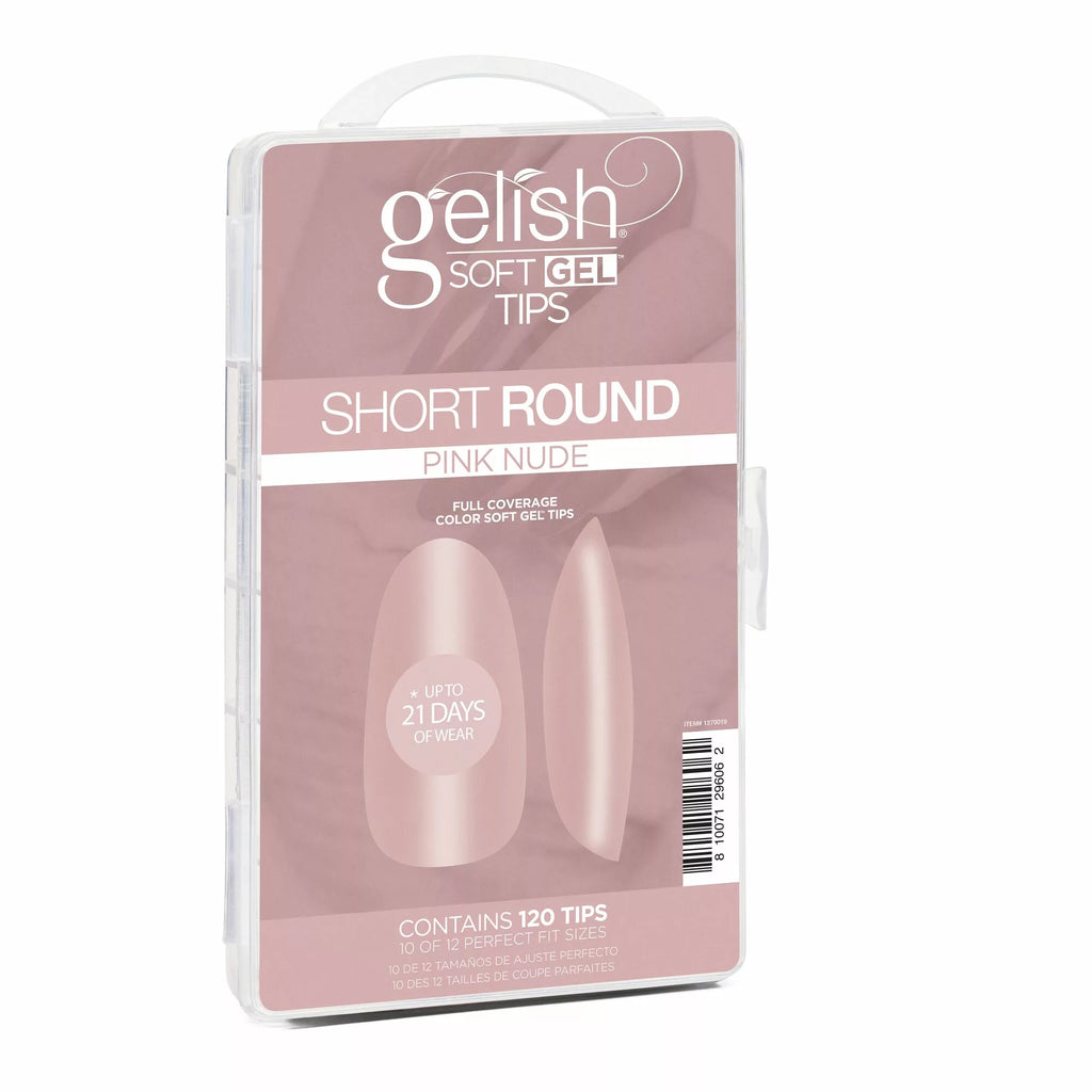 Gelish Soft Gel™ Tips - Pink Nude Short Round 120CT