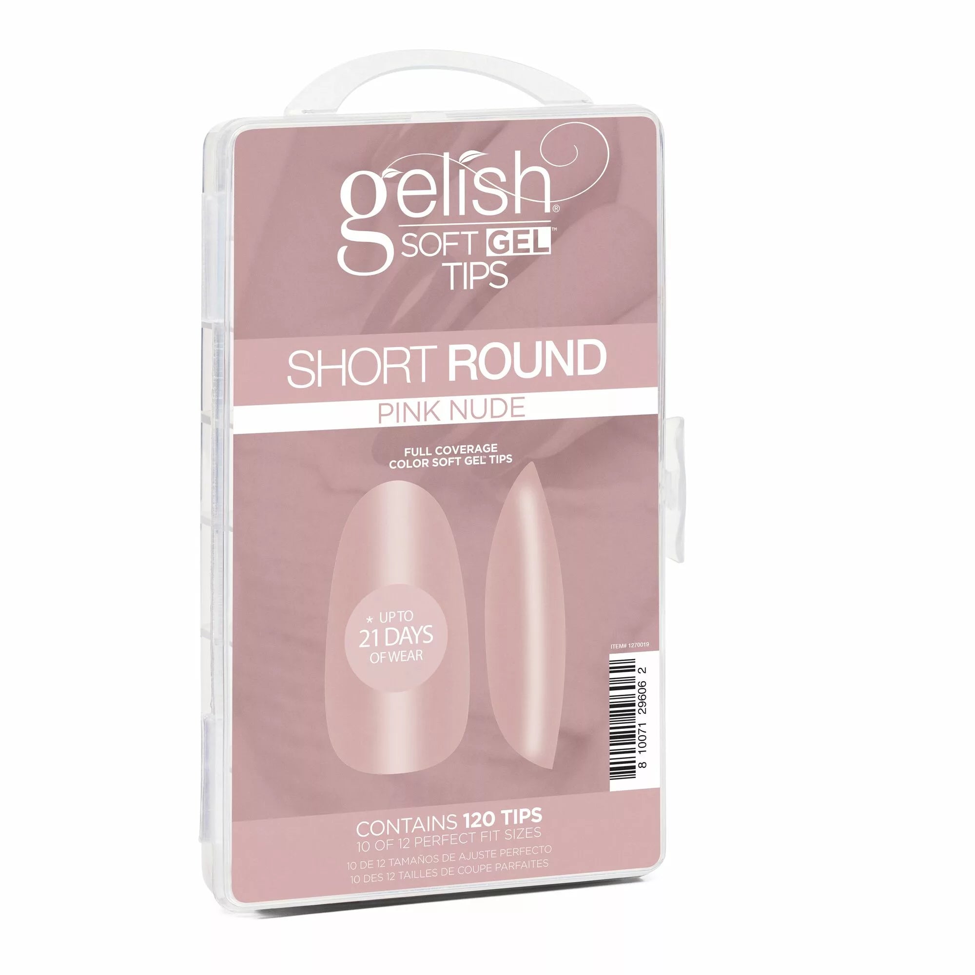 Gelish Soft Gel™ Tips - Pink Nude Short Round 120CT