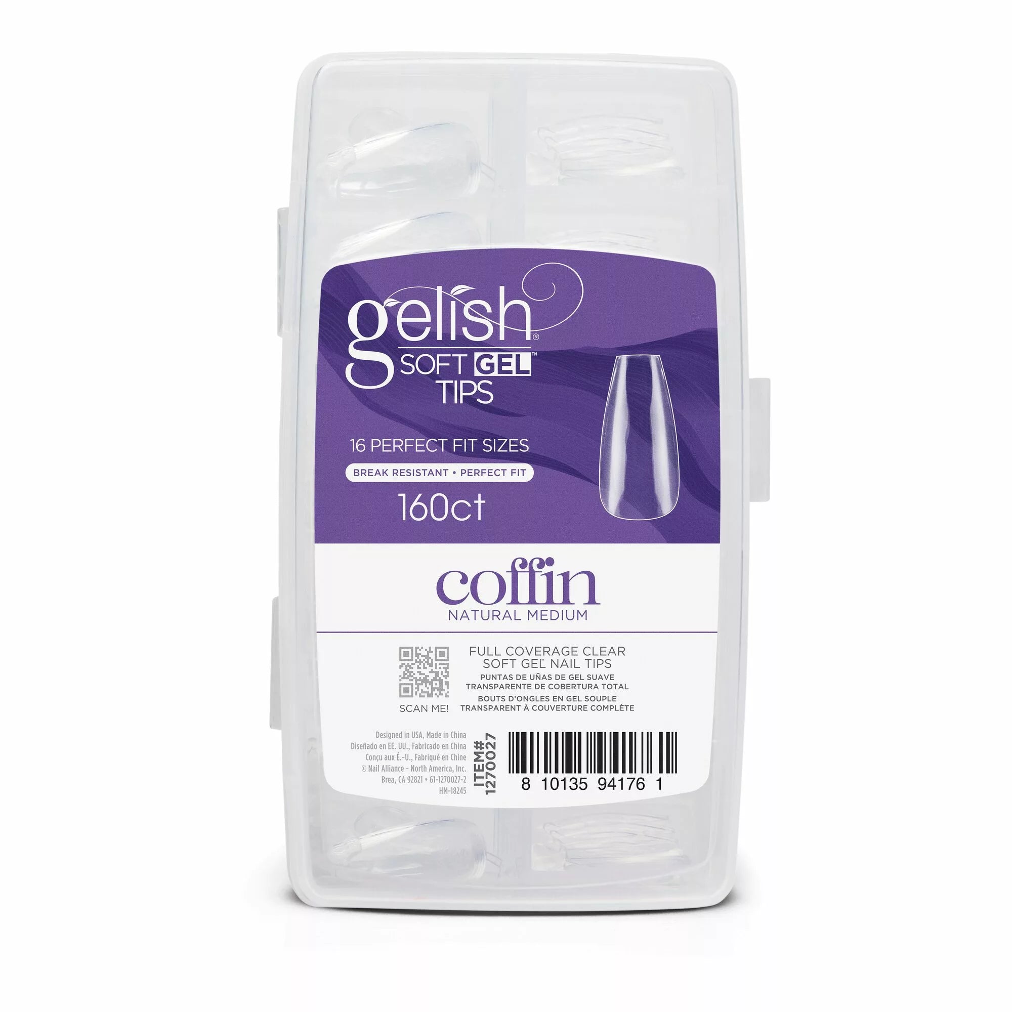 Gelish Soft Gel™ Tips - Medium Coffin 160CT