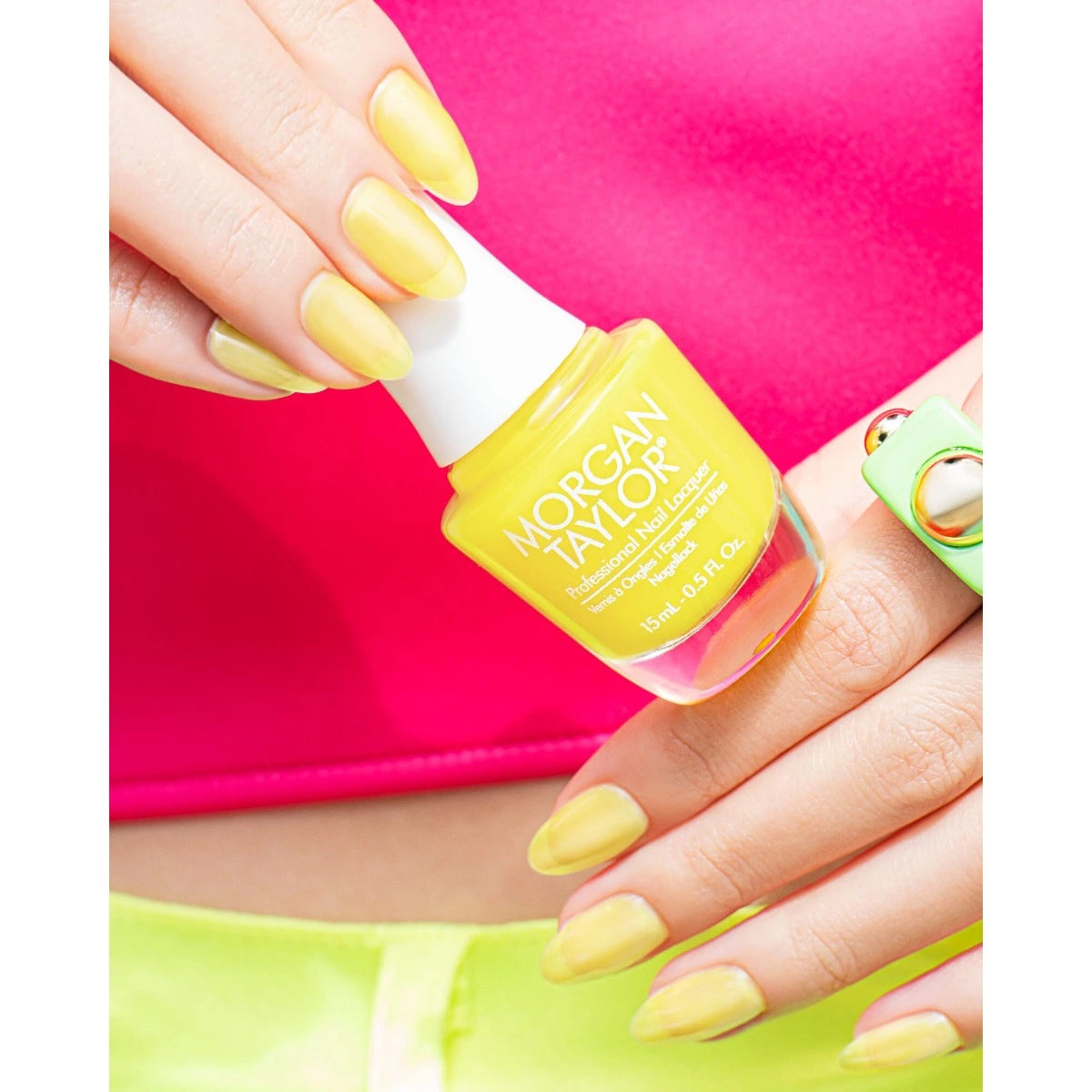 Morgan Taylor Nail Lacquer Lemon Drop Lush, 0.5 oz