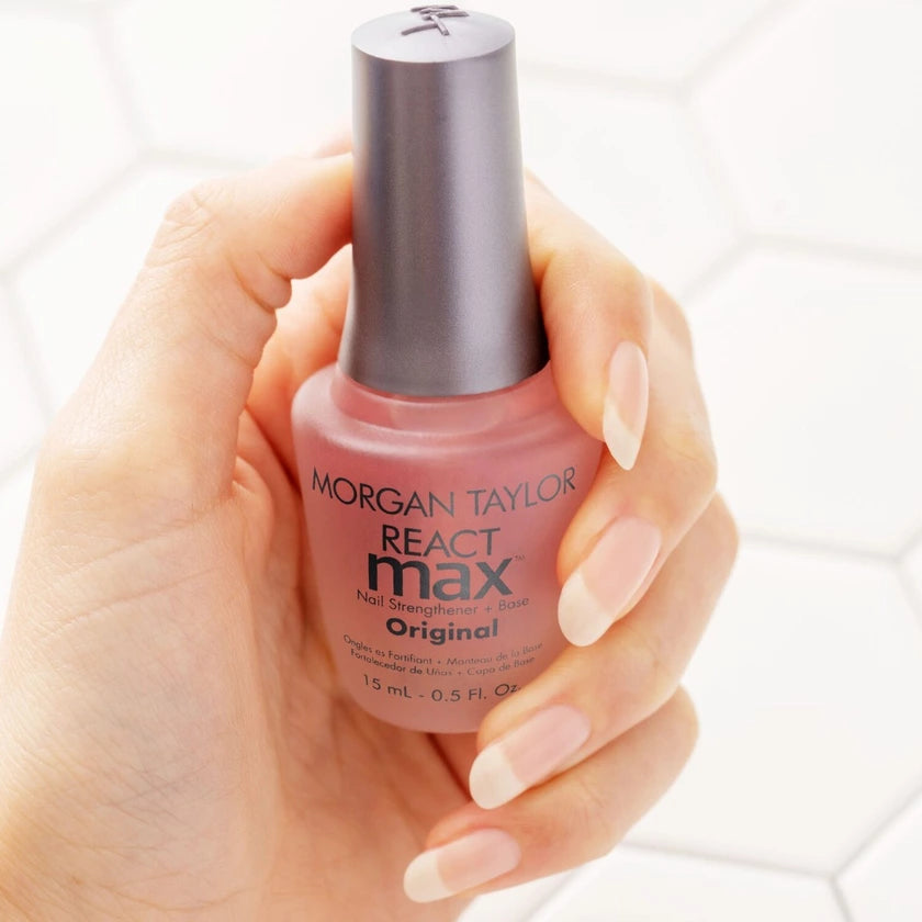 Morgan Taylor REACTmax Original Nail Strengthener and Extended Wear Base Coat, 0.5 oz.