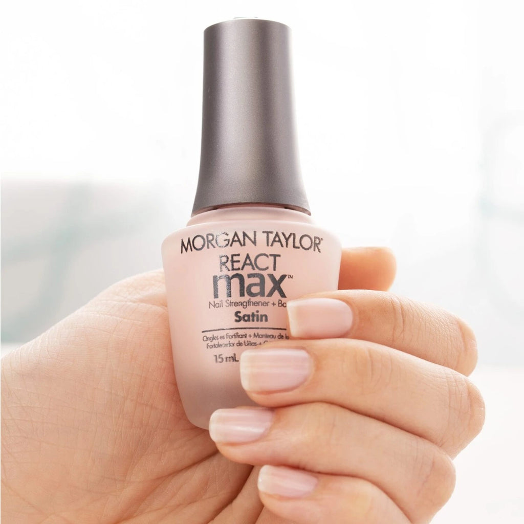 Morgan Taylor REACTmax Satin Nail Strengthener and Extended Wear Base Coat, 0.5 oz.