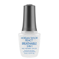 Morgan Taylor Nail Lacquer - React Breathable - 3-in-1 Base, Treatment, and Top Coat, 0.5oz