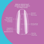 Gelish Soft Gel™ Medium Coffin Refill, Size 1 (50CT)