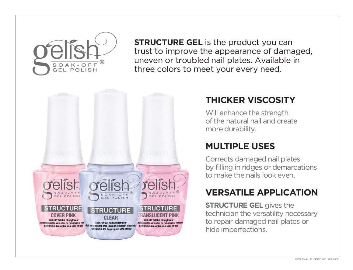 Gelish Brush-On Structure Gel Translucent Pink, 0.5 oz