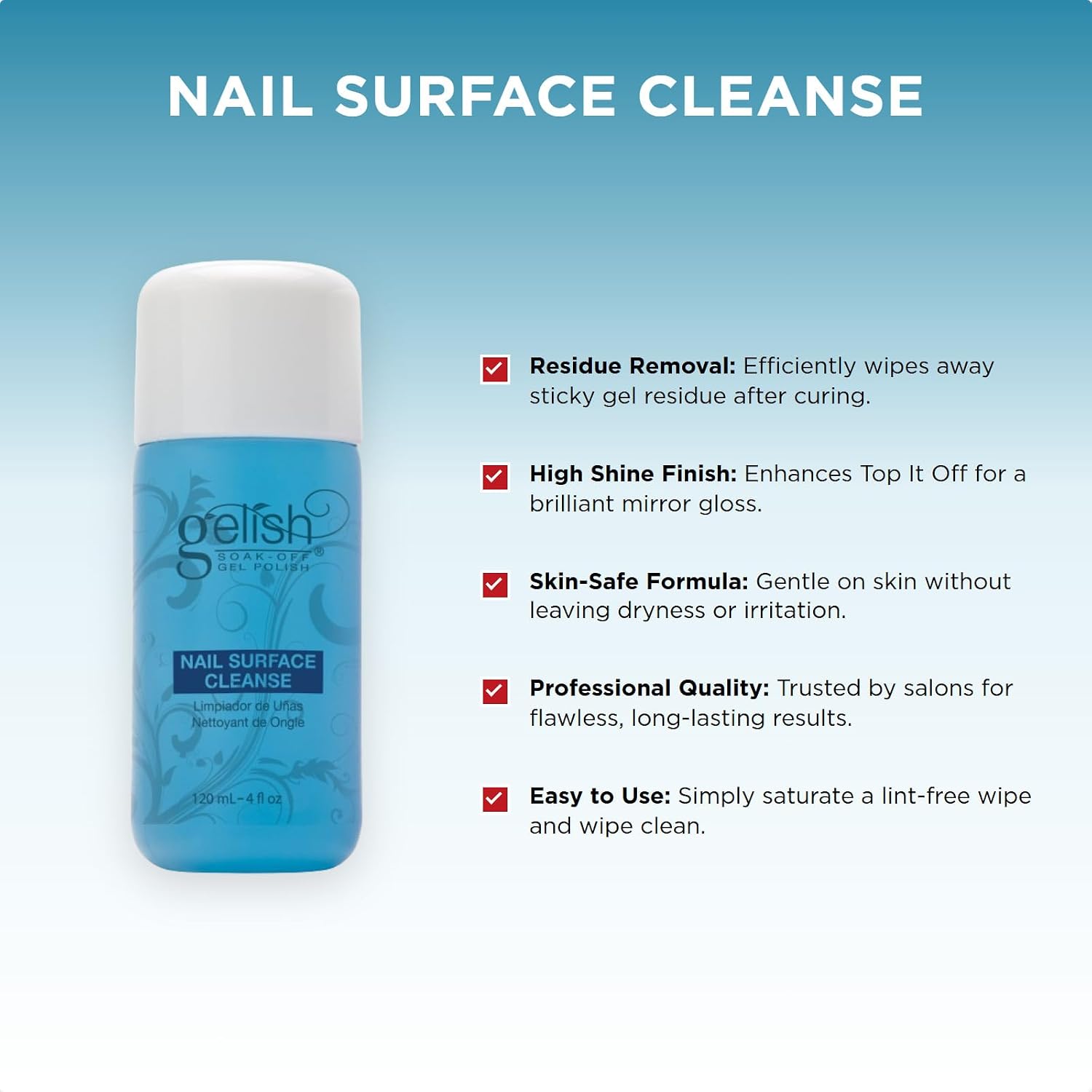 Gelish Nail Surface Cleanse, 4 oz