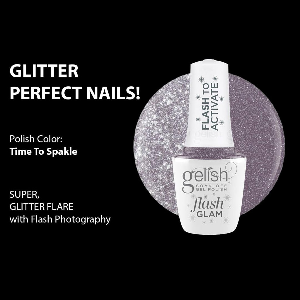 Gelish Flash Glam Time To Sparkle, 0.5 oz