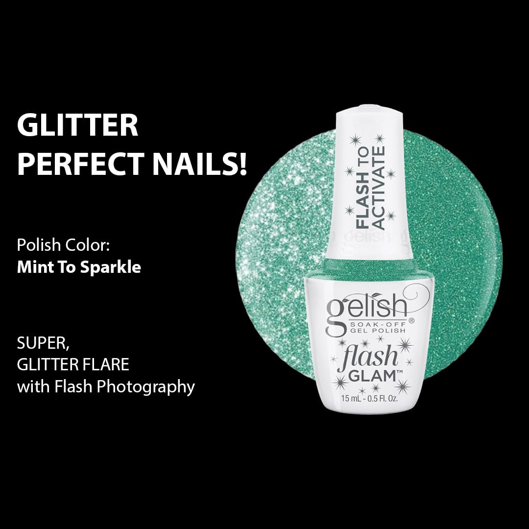 Gelish Flash Glam Mint To Sparkle, 0.5 oz