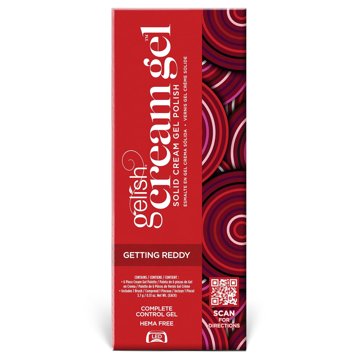 Gelish Cream Gel Getting Reddy, 6PC