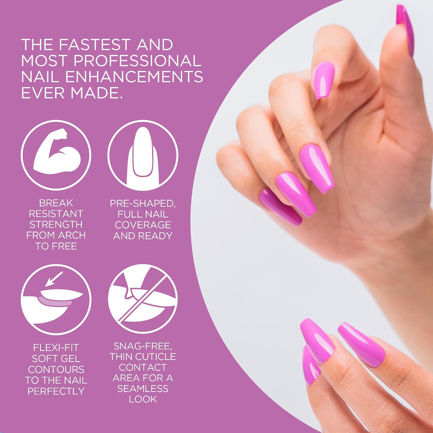 Gelish Soft Gel™ Tips - Medium Square 640CT