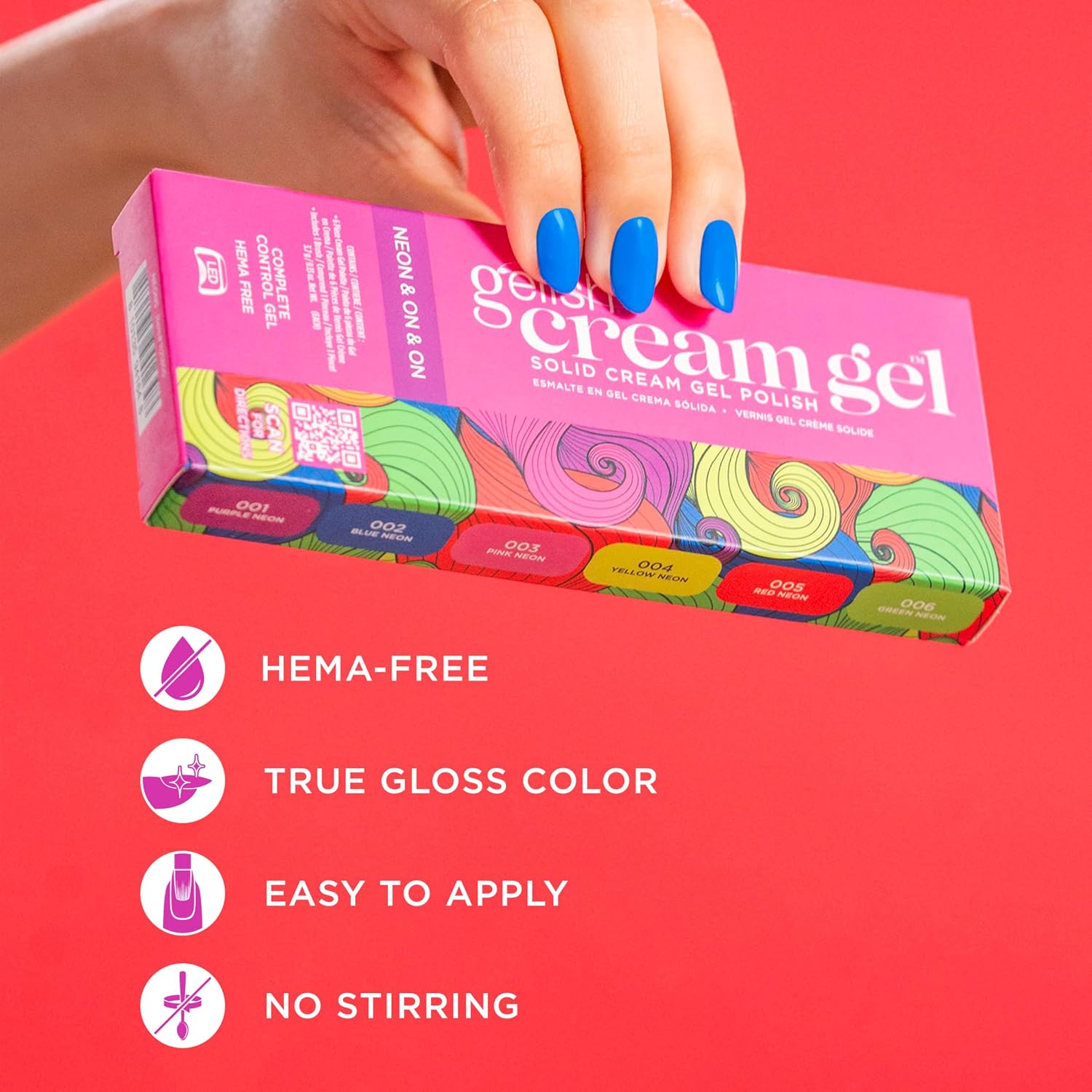 Gelish Cream Gel Neon & On & On, 6PC
