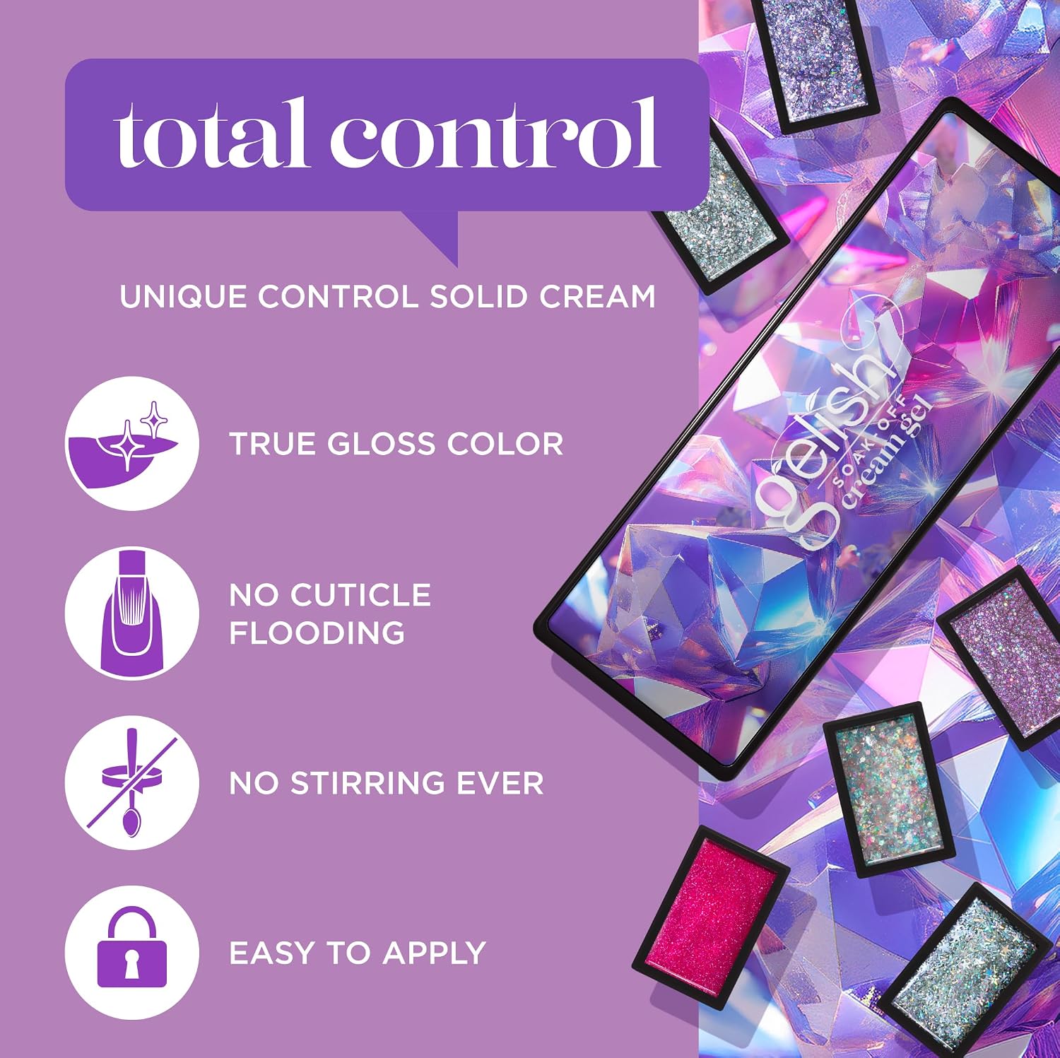 Gelish Cream Gel Rich In Glitter, 6PC