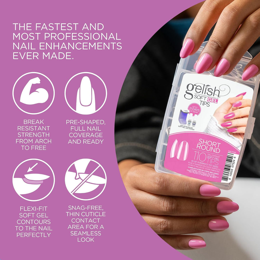 Gelish Soft Gel™ Tips - Short Round 640CT
