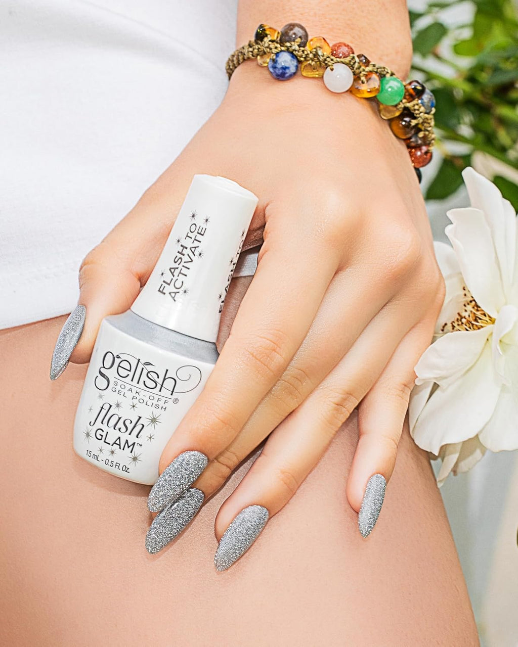 Gelish Flash Glam Dripping In Bling, 0.5 oz