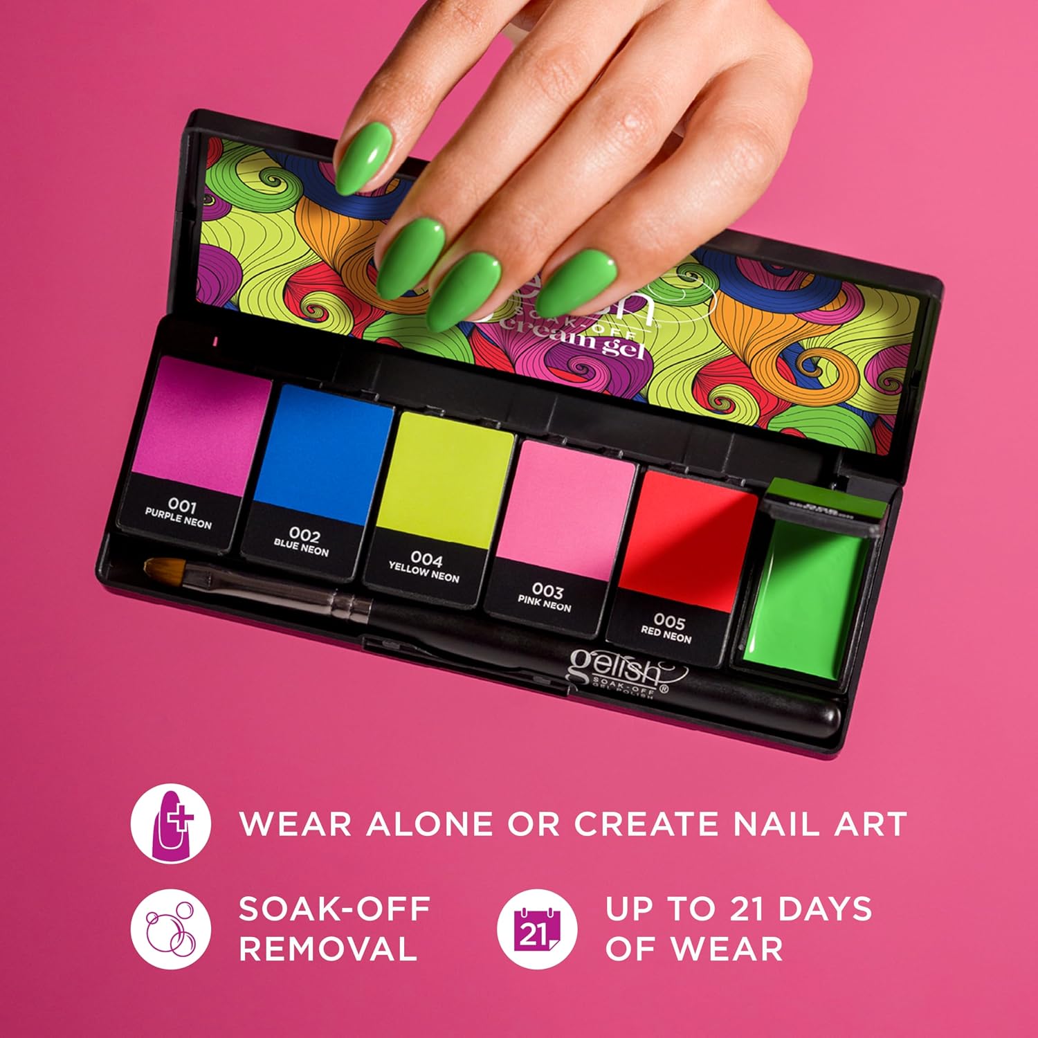 Gelish Cream Gel Neon & On & On, 6PC