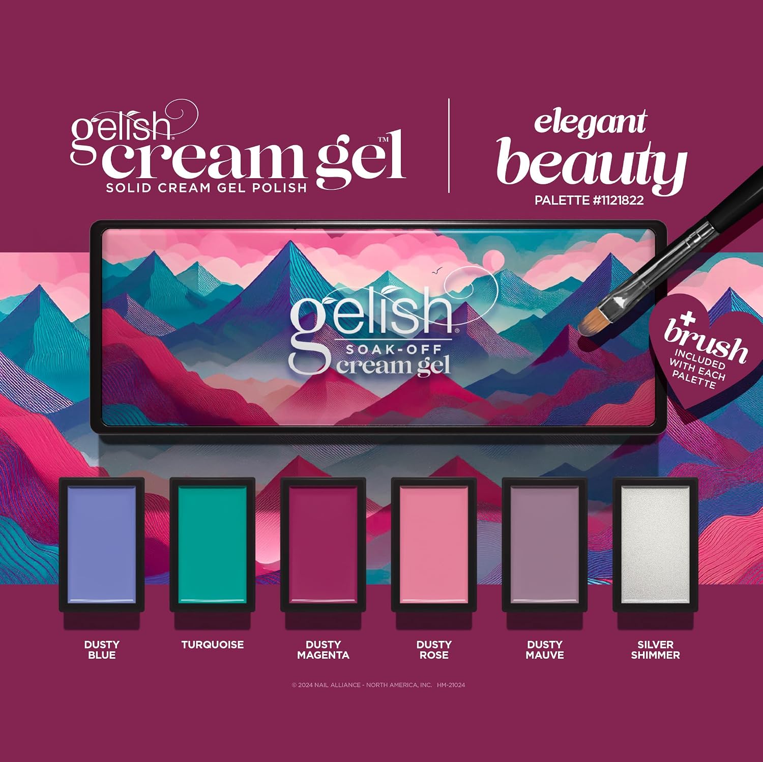 Gelish Cream Gel Elegant Beauty, 6PC
