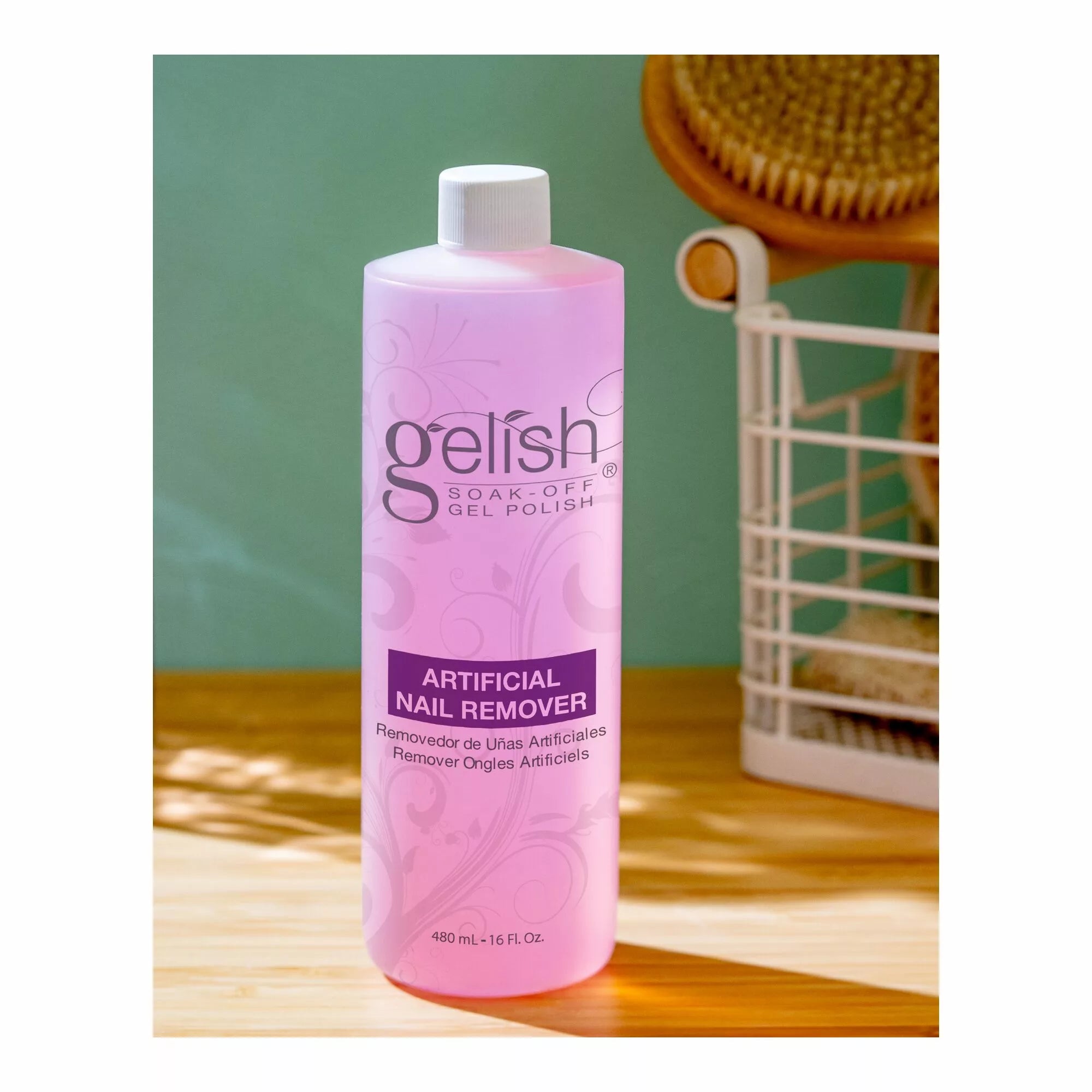 Gelish Artificial Nail Gel Polish Remover, 16 oz