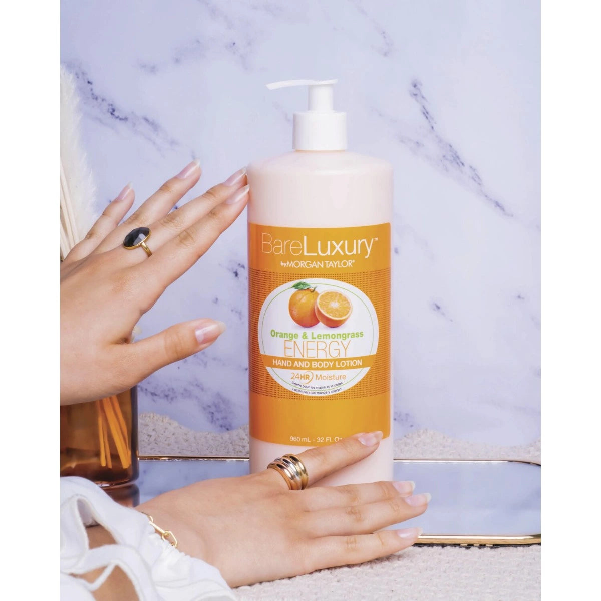 Morgan Taylor BareLuxury Energy Orange & Lemongrass Lotion, 32oz